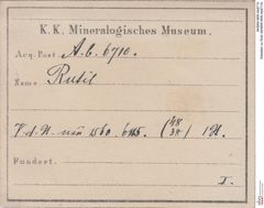 Etiketten zu Rutil (NHMW-MIN-Ab6710)